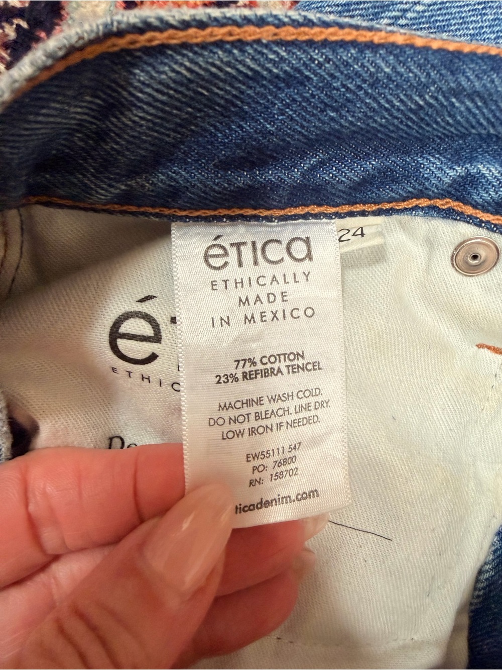 ETICA devon wide leg in everglades size 24 NWOT distressed - Picture 8 of 10